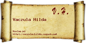 Vaczula Hilda névjegykártya